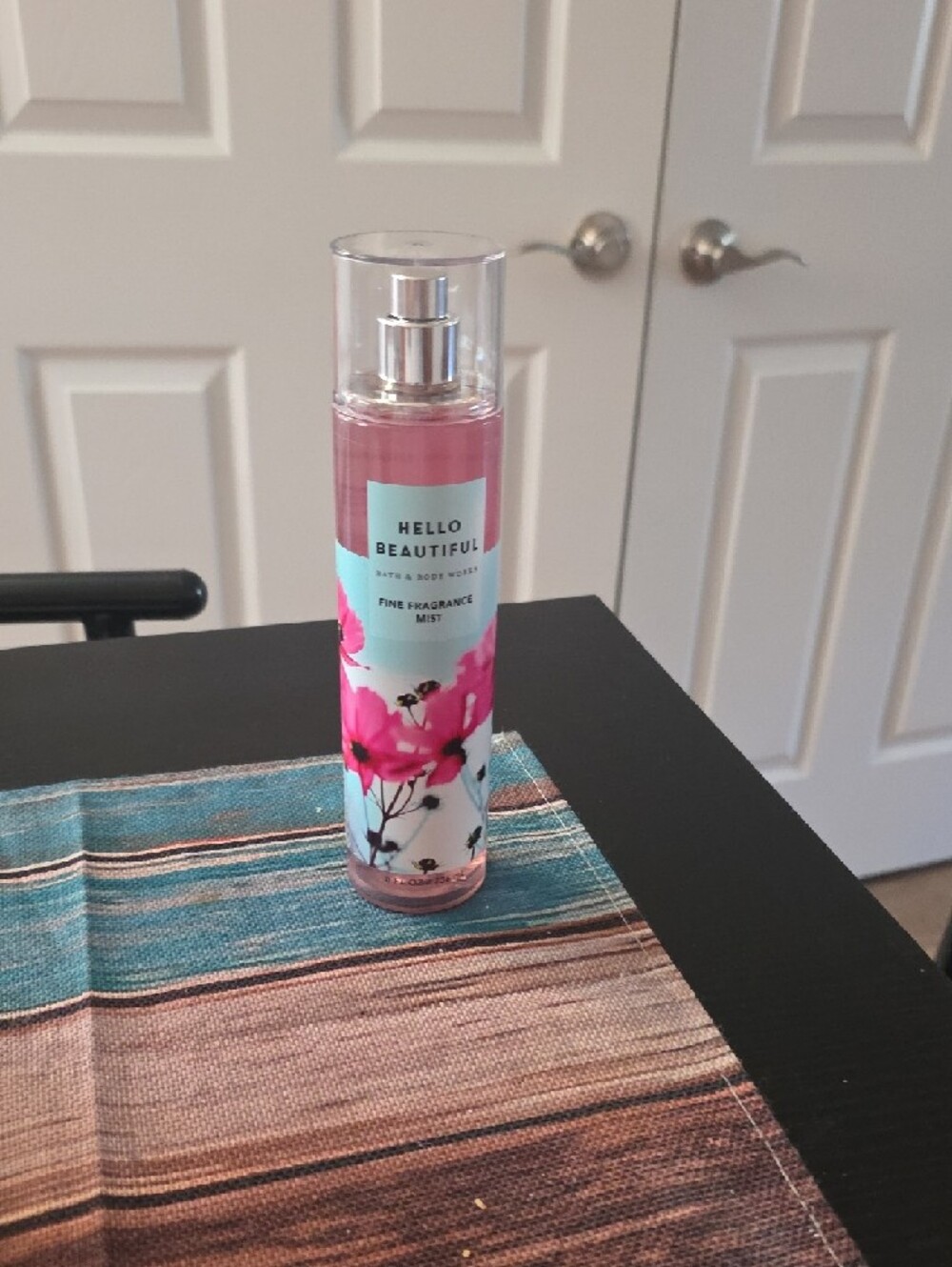 Bath And Bodyworks Fragrance Mist in Pink Floral Bottle Hello Beautiful